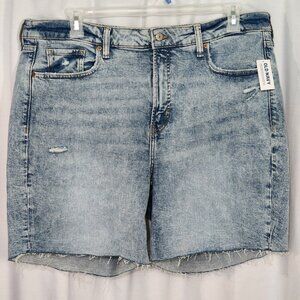Old Navy High-Waisted OG Straight Cut-Off Size 18 Denim Jean Shorts 7inch Inseam